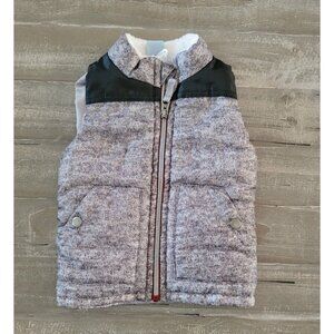 Little Lad‎ Vest 2 Snap Pockets Size 2T Gray Faux Fur Kids